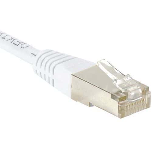 Cordon RJ45 Budget catégorie 6 F/UTP blanc - 1 m