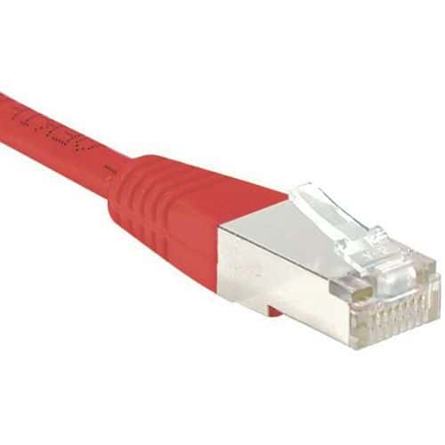 Cordon RJ45 Budget catégorie 6 F/UTP rouge - 1 m