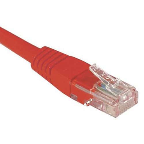 Cordon RJ45 Budget catégorie 6 U/UTP rouge - 10 m