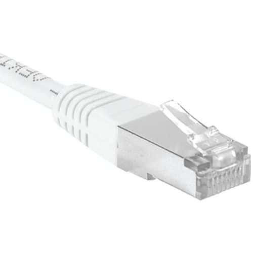 Cordon RJ45 catégorie 6A F/UTP blanc - 0,15 m