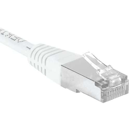 Cordon RJ45 catégorie 6A F/UTP blanc - 0,3 m