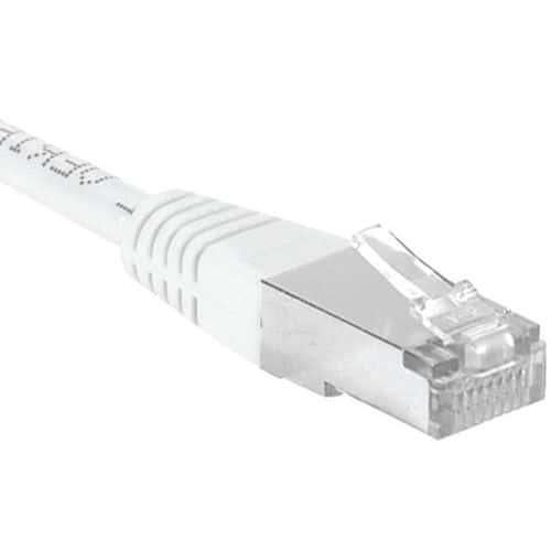 Cordon RJ45 catégorie 6A F/UTP blanc - 7,5 m