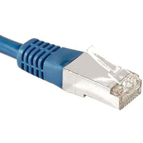 Cordon RJ45 catégorie 6A F/UTP bleu - 0,3 m