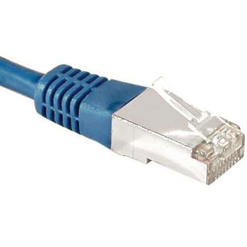 Cordon RJ45 catégorie 6A F/UTP bleu - 0,5 m