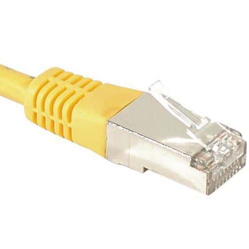 Cordon RJ45 catégorie 6A F/UTP jaune - 25 m