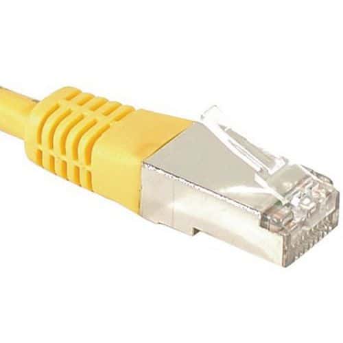 Cordon RJ45 catégorie 6A F/UTP jaune - 7,5 m