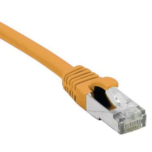 Cordon RJ45 catégorie 6A F/UTP LSOH snagless orange - 0,15 m