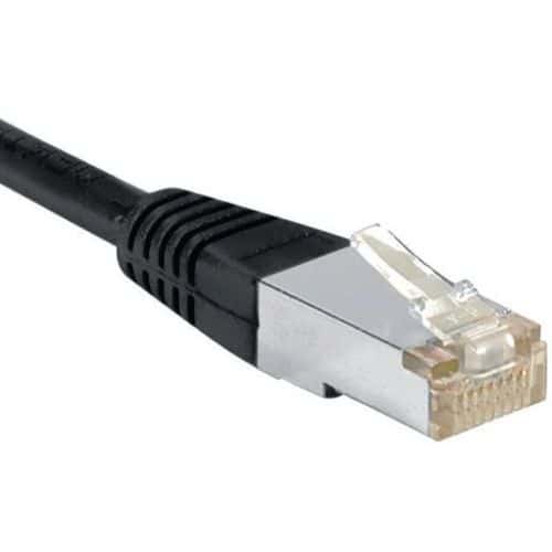 Cordon RJ45 catégorie 6A F/UTP noir - 0,3 m