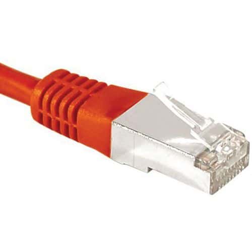 Cordon RJ45 catégorie 6A F/UTP rouge - 0,15 m