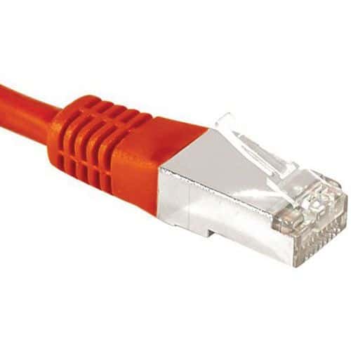 Cordon RJ45 catégorie 6A F/UTP rouge - 20 m