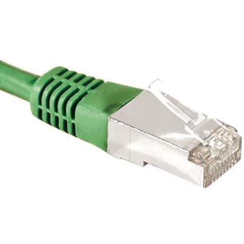 Cordon RJ45 catégorie 6A F/UTP vert - 0,15 m