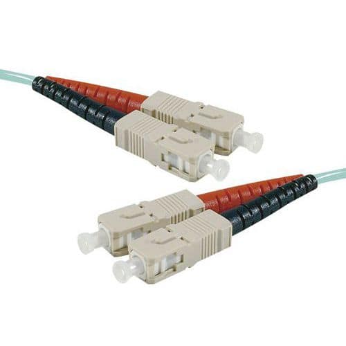 Jarretière duplex multi OM4 50/125 SC-UPC/SC-UPC aqua - 5 m