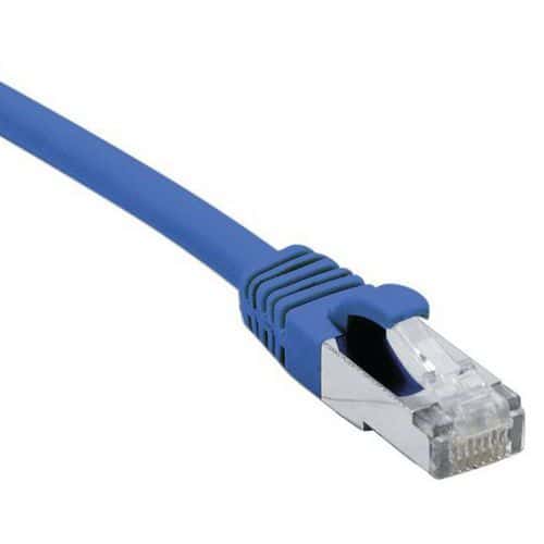 Cordon RJ45 Budget sur câble catégorie 7 S/FTPLSOH bleu 0,5m