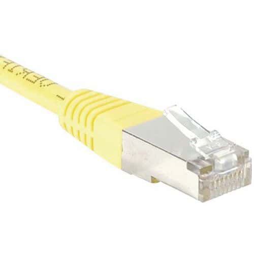 Cordon RJ45 catégorie 5e F/UTP jaune - 0,3 m