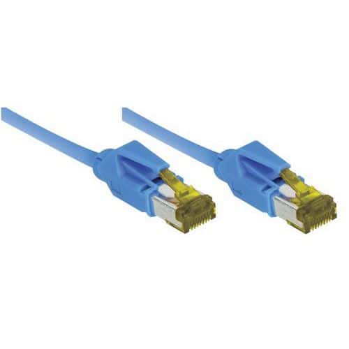 Cordon RJ45 sur câble catégorie 7 S/FTP LSOH bleu - 10 m