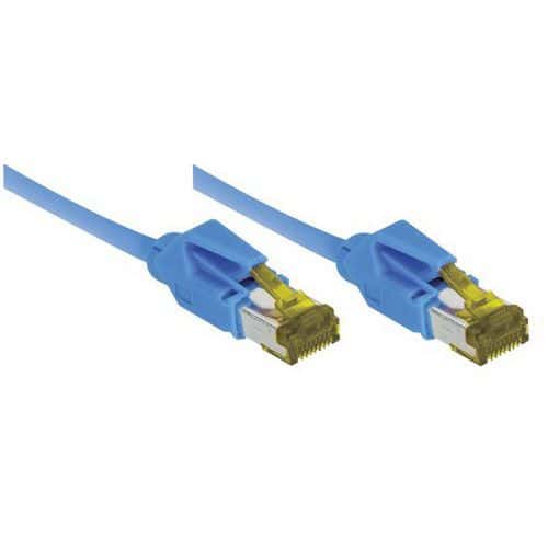 Cordon RJ45 sur câble catégorie 7 S/FTP LSOH bleu - 2 m