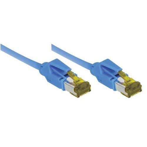 Cordon RJ45 sur câble catégorie 7 S/FTP LSOH bleu - 5 m