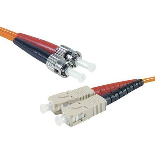 Jarretière duplex multi OM2 50/125 SC-UPC/ST-UPC orange -1 m