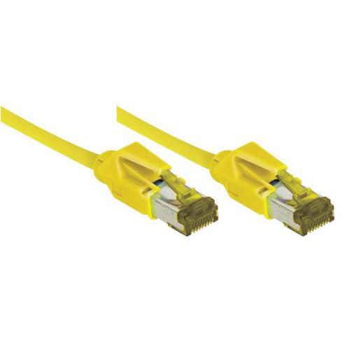 Cordon RJ45 sur câble catégorie 7 S/FTP LSOH jaune - 1 m