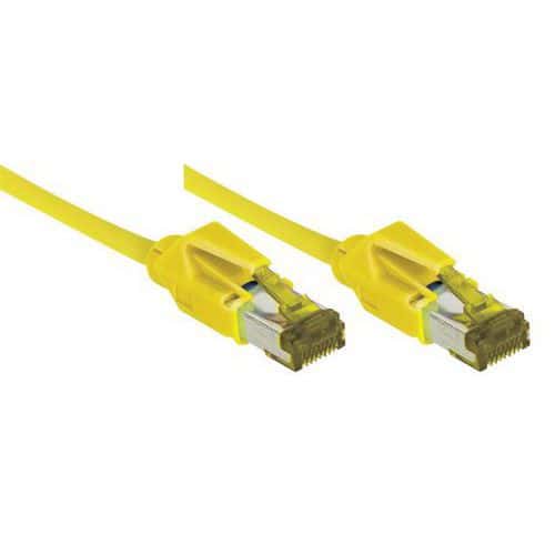 Cordon RJ45 sur câble catégorie 7 S/FTP LSOH jaune - 1,5 m