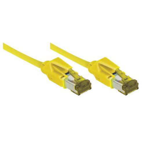 Cordon RJ45 sur câble catégorie 7 S/FTP LSOH jaune - 5 m