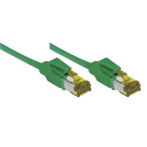 Cordon RJ45 sur câble catégorie 7 S/FTP LSOH vert - 0,5 m