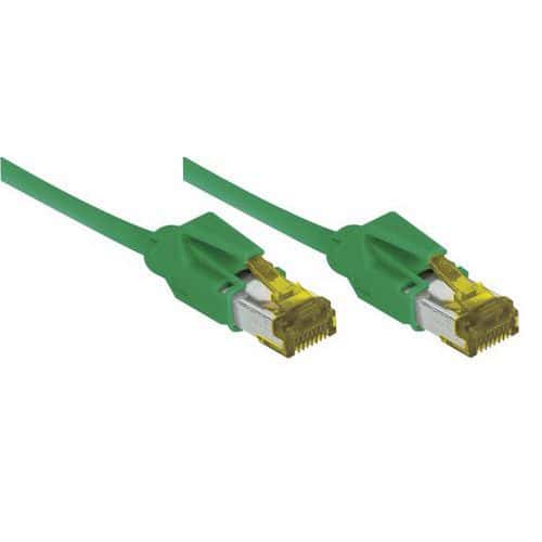 Cordon RJ45 sur câble catégorie 7 S/FTP LSOH vert - 1 m