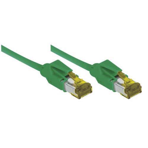 Cordon RJ45 sur câble catégorie 7 S/FTP LSOH vert - 1,5 m