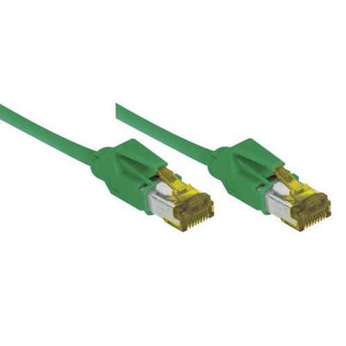 Cordon RJ45 sur câble catégorie 7 S/FTP LSOH vert - 10 m