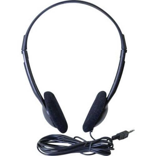 Casque Stéréo Eco Jack 3.5 mm noir (5 m)