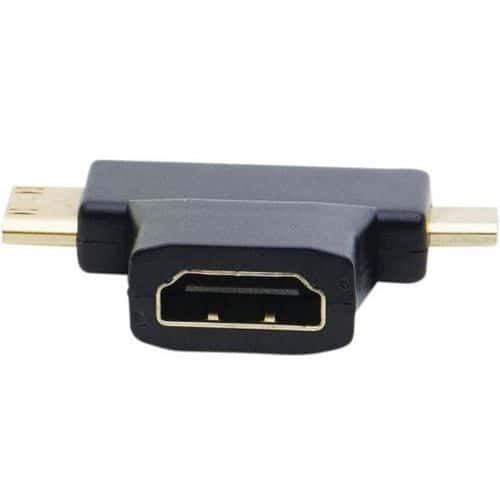 Adaptateur mini et micro hdmi male vers hdmi femelle