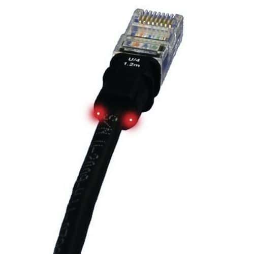 Cordon RJ45 catégorie 5e U/UTP noir - 2,1 m