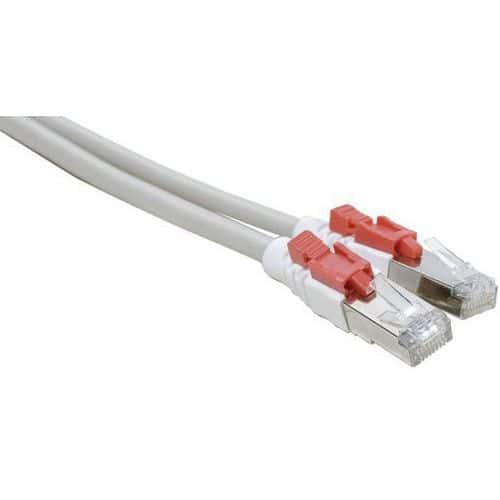 Cordon RJ45 catégorie 6 S/FTP à verrouillage gris - 3 m