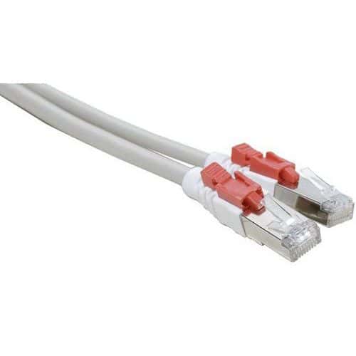 Cordon RJ45 catégorie 6 S/FTP à verrouillage gris - 5 m