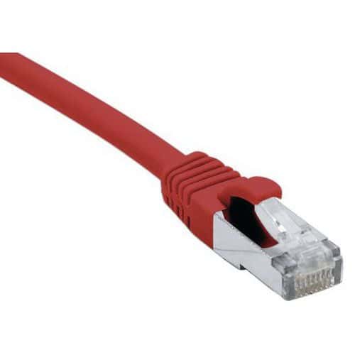 Cordon RJ45 catégorie 6A F/UTP LSOH snagless rouge - 1 m