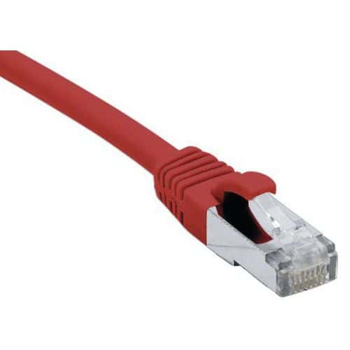 Cordon RJ45 catégorie 6A F/UTP LSOH snagless rouge - 1,5 m