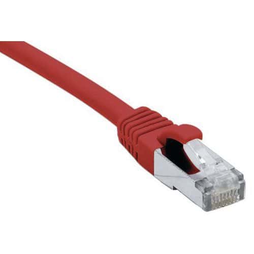 Cordon RJ45 catégorie 6A F/UTP LSOH snagless rouge - 25 m