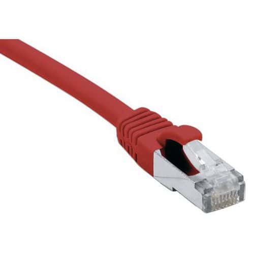 Cordon RJ45 catégorie 6A F/UTP LSOH snagless rouge - 3 m