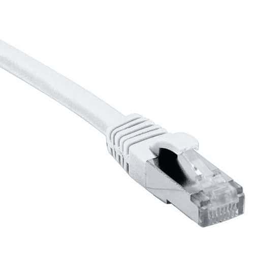 Cordon RJ45 catégorie 6A F/UTP LSOH snagless blanc - 10 m