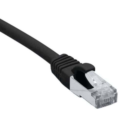 Cordon RJ45 catégorie 6A F/UTP LSOH snagless noir - 0,3 m