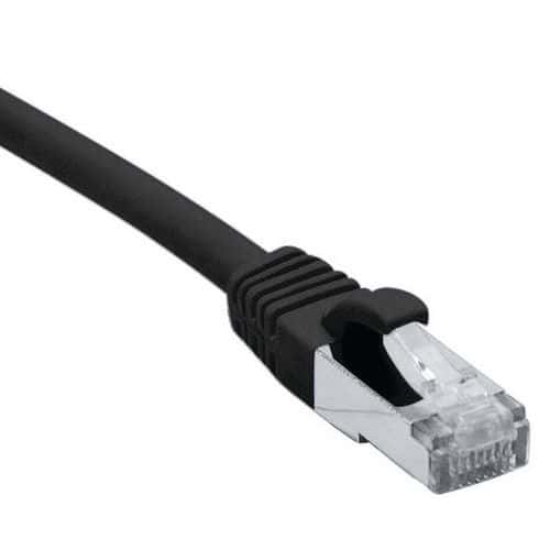 Cordon RJ45 catégorie 6A F/UTP LSOH snagless noir - 0,5 m