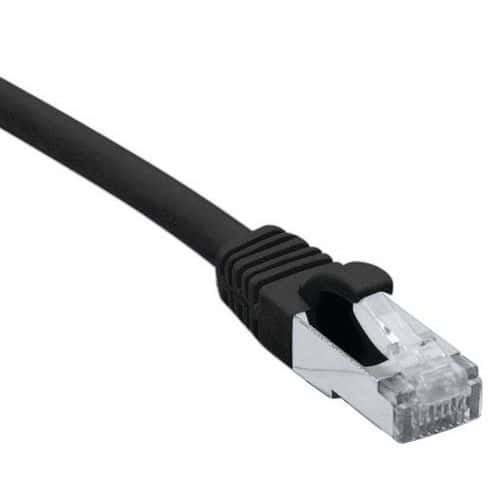 Cordon RJ45 catégorie 6A F/UTP LSOH snagless noir - 1 m