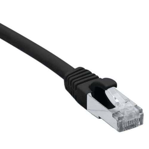 Cordon RJ45 catégorie 6A F/UTP LSOH snagless noir - 10 m