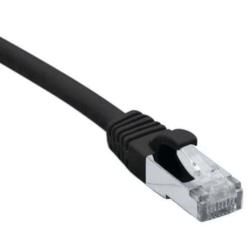 Cordon RJ45 catégorie 6A F/UTP LSOH snagless noir - 15 m