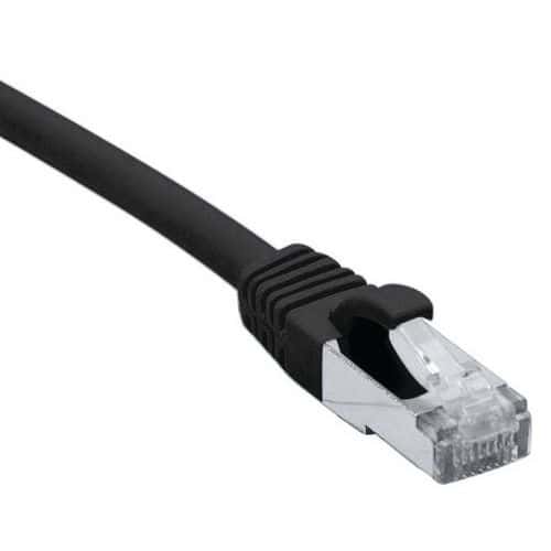 Cordon RJ45 catégorie 6A F/UTP LSOH snagless noir - 25 m