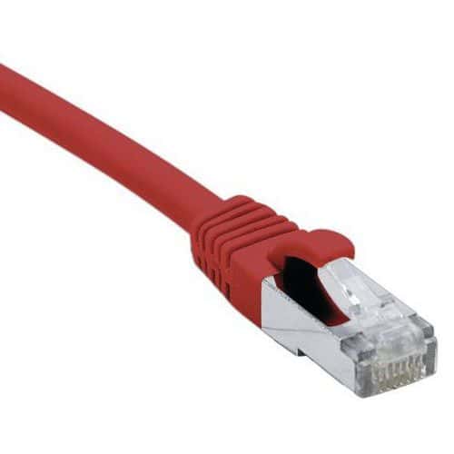 Cordon RJ45 catégorie 6 F/UTP LSOH snagless rouge - 25 m