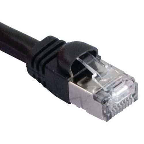 Cordon RJ45 VoIP catégorie 6 S/FTP snagless noir - 3 m