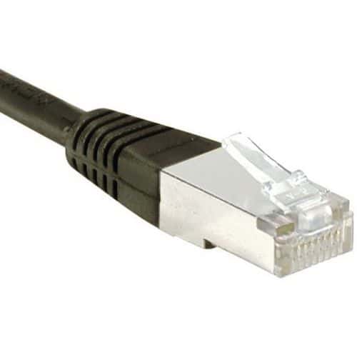 Cordon RJ45 catégorie 6 F/UTP noir - 0,3 m