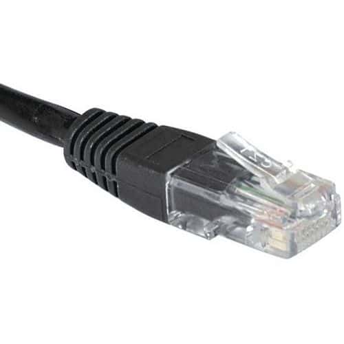 Cordon RJ45 catégorie 5e U/UTP noir - 0,3 m