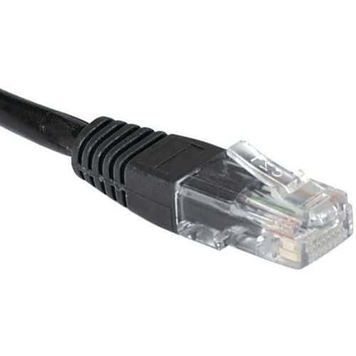 Cordon RJ45 catégorie 5e U/UTP noir - 0,5 m